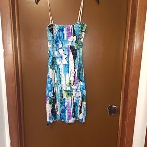 Multicolor Floral Pleated Dress